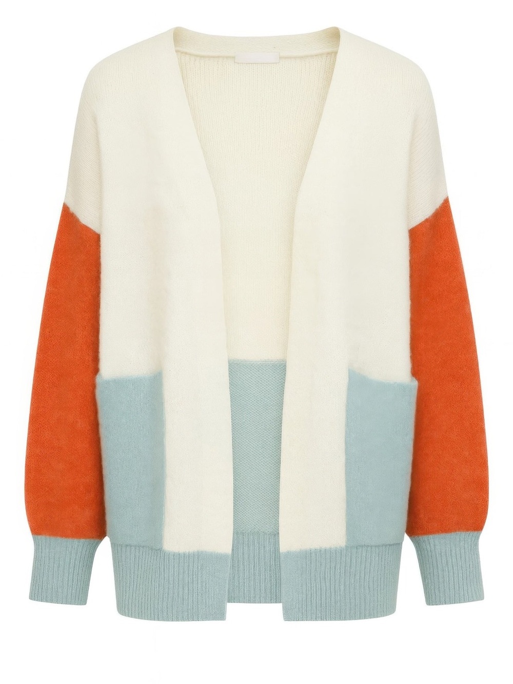 Color Block Open Cardigan - Picture 2 of 4